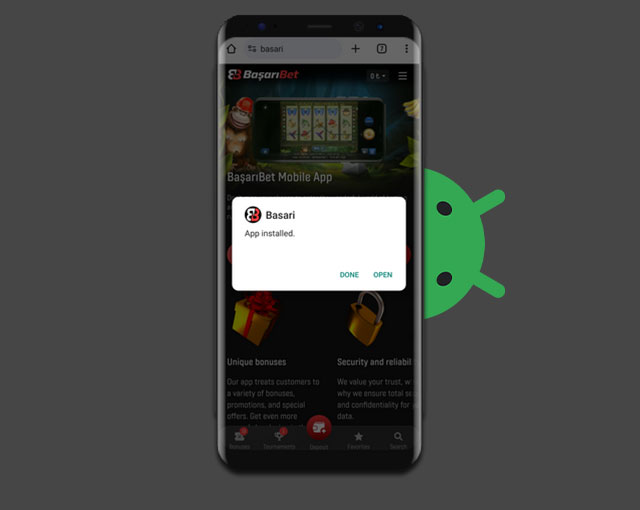 Mobil uygulama Android BaşarıBet. 