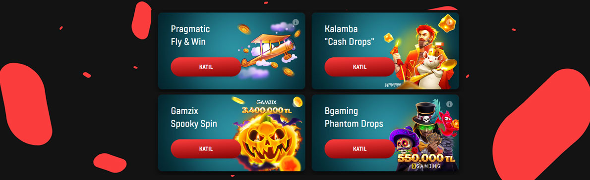 Slot makineleri için devam eden kampanyalar. 